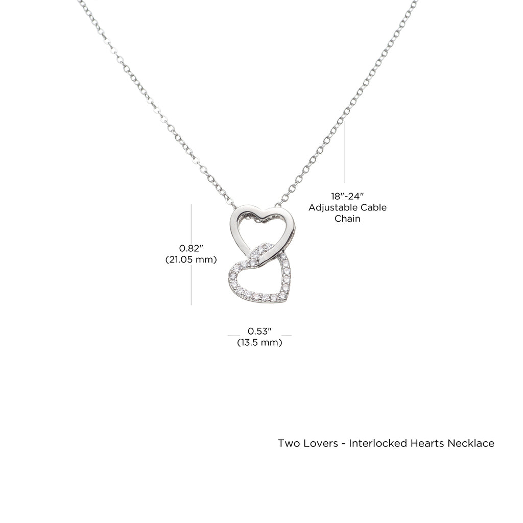 Interlocked Hearts Necklace - For Mommy To Be