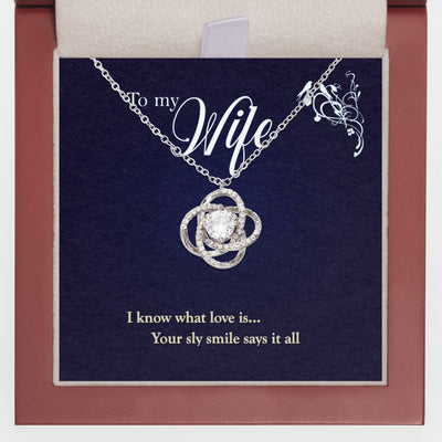 Tied to You - Love Knot Necklace - For Wife - TreeStreet Jewelry