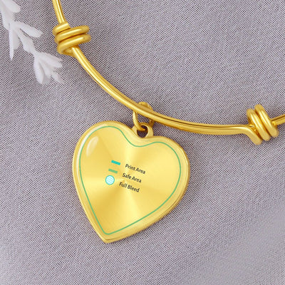 Heart Bangle with Personalized Engraving Option - TreeStreet Jewelry