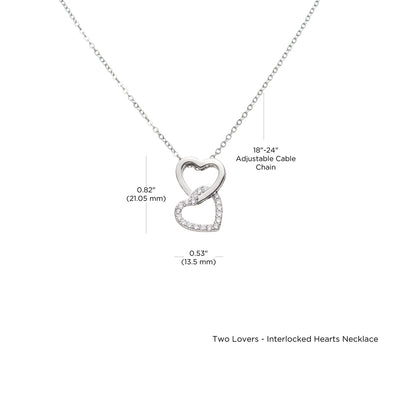 Interlocked Hearts Necklace - For Mommy To Be - TreeStreet Jewelry