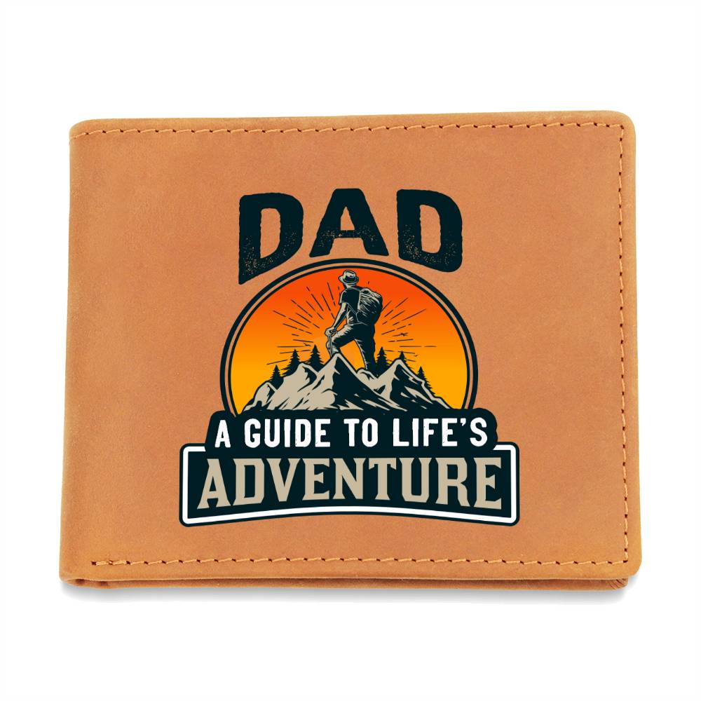Gift For Dad Leather Wallet-Adventure Guide - TreeStreet Jewelry