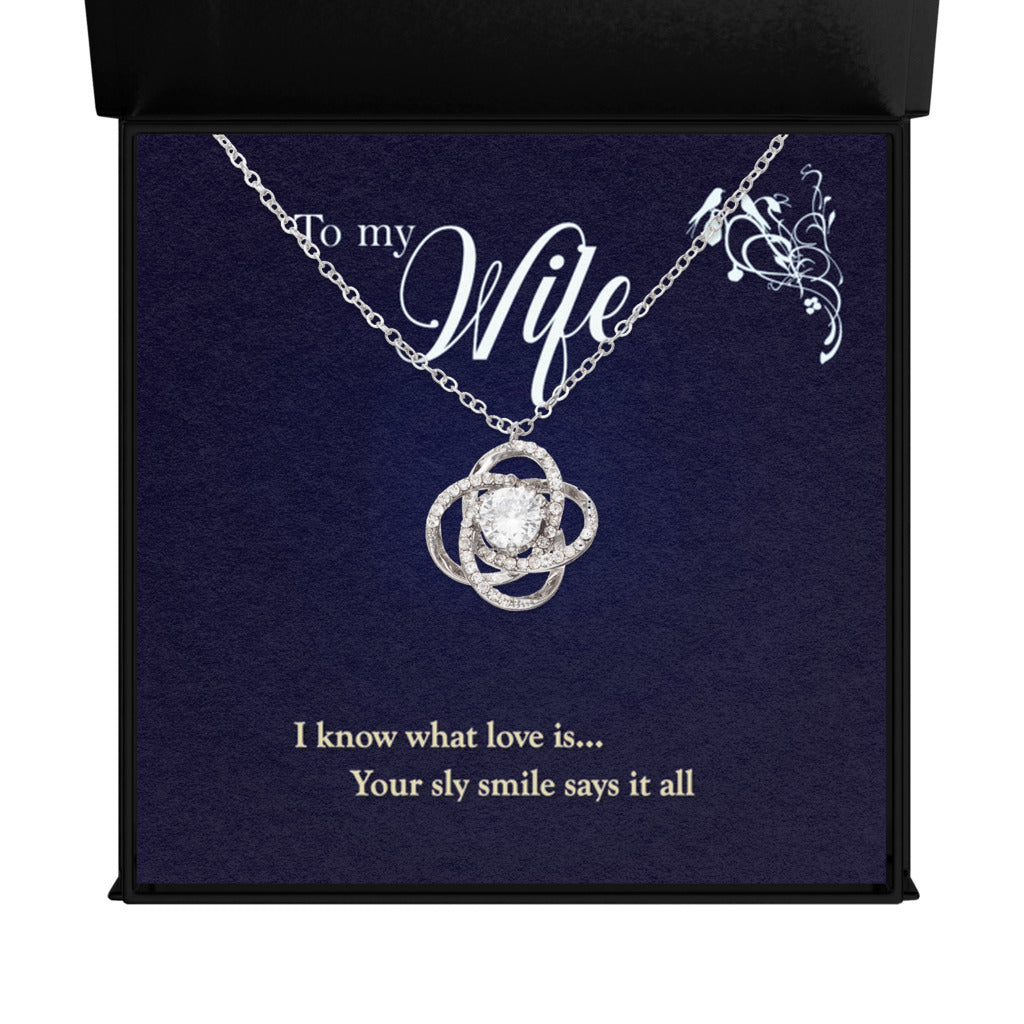 Tied to You - Love Knot Necklace - For Wife - TreeStreet Jewelry