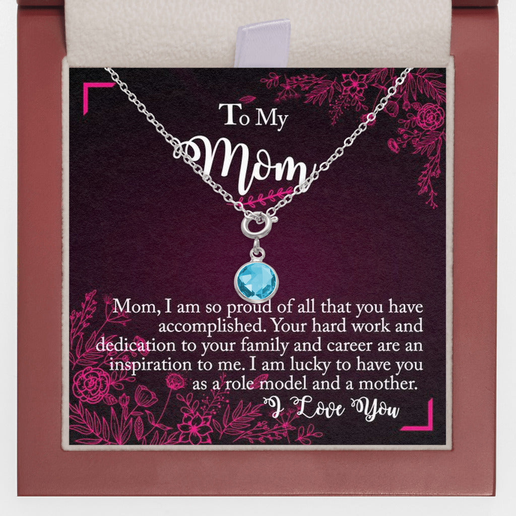 Birthstone Necklace-Gift For Mom - TreeStreet Jewelry