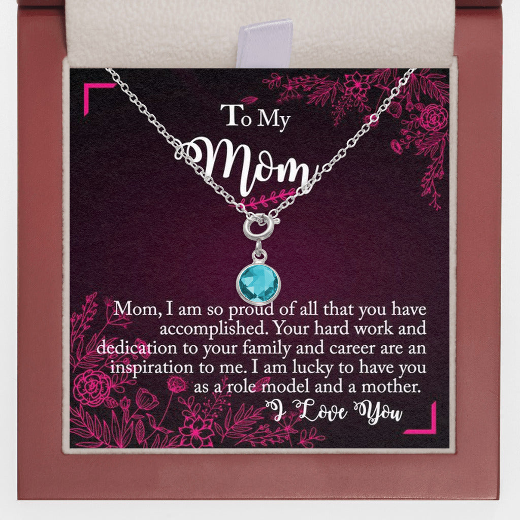 Birthstone Necklace-Gift For Mom - TreeStreet Jewelry
