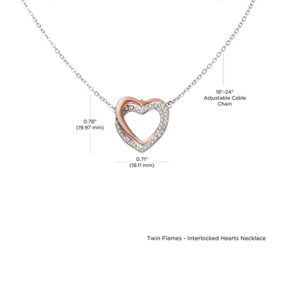 Twin Flames - Interlocking Hearts Necklace-For Wife - TreeStreet Jewelry