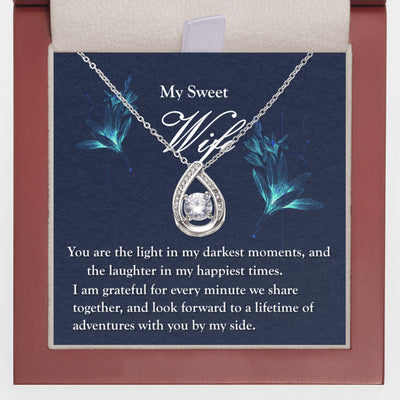 Forever Love - Floating Stone Necklace-For Wife - TreeStreet Jewelry