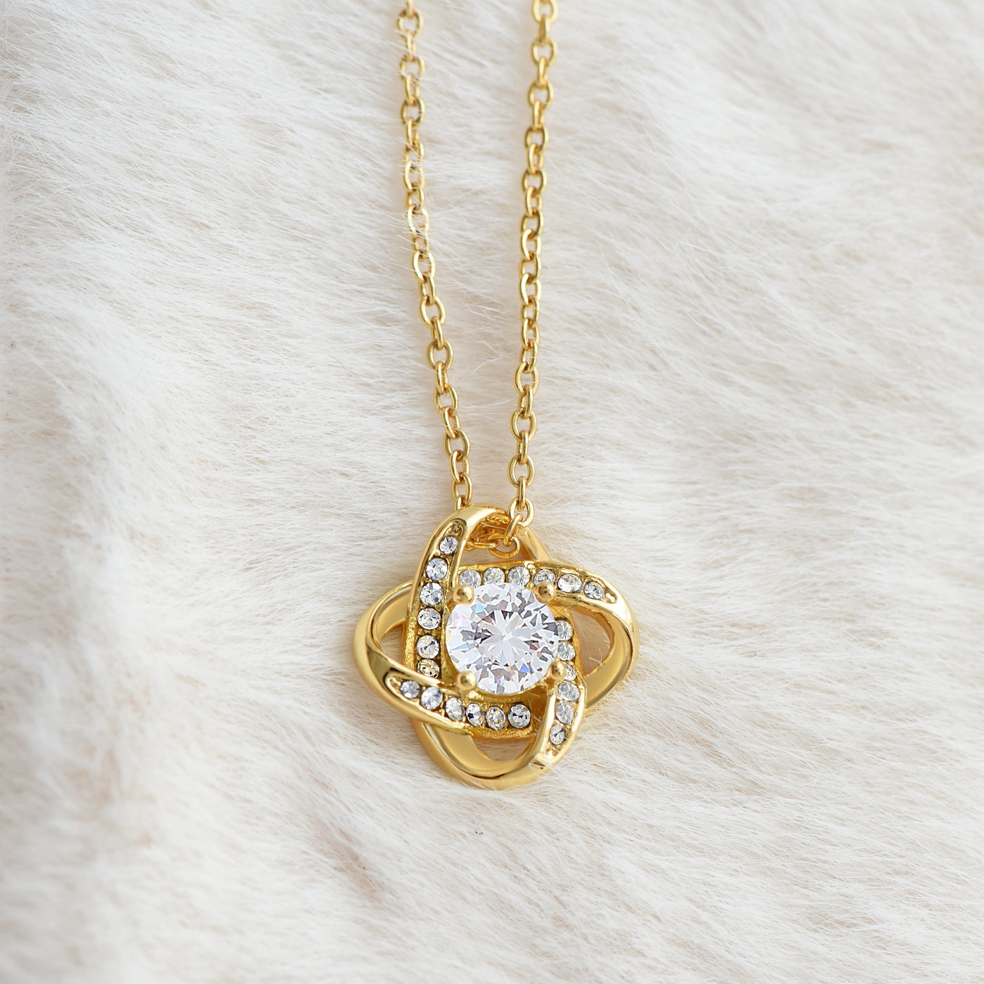 Love Knot Necklace (Yellow & White Gold Variants) - TreeStreet Jewelry
