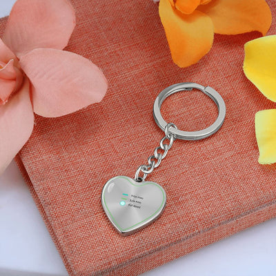 Heart with Curb Keychain - TreeStreet Jewelry