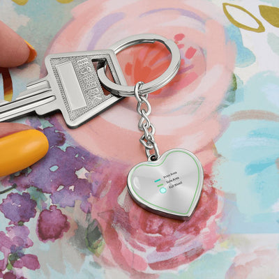 Heart with Curb Keychain - TreeStreet Jewelry
