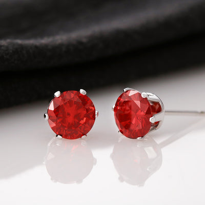 Red Cubic Zirconia Earrings - TreeStreet Jewelry