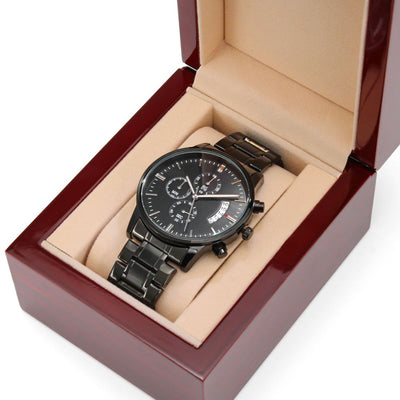 Buyer Customized Black Chronograph Watch - TreeStreet Jewelry