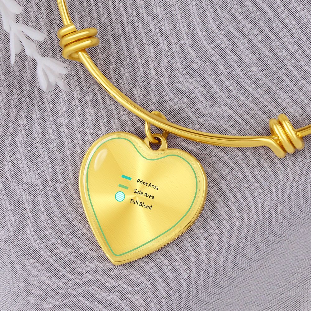 Heart Bangle with Personalized Engraving Option - TreeStreet Jewelry